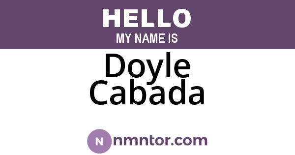 Doyle Cabada