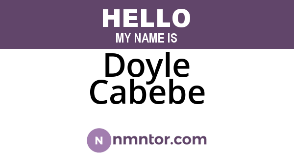 Doyle Cabebe