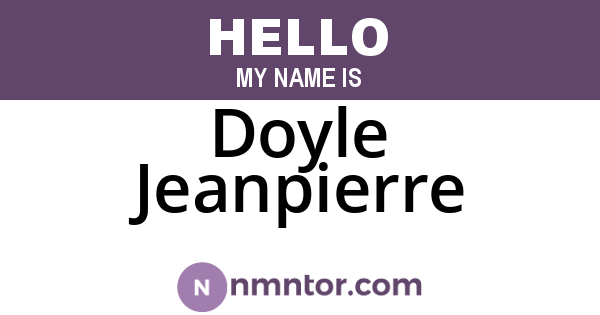 Doyle Jeanpierre