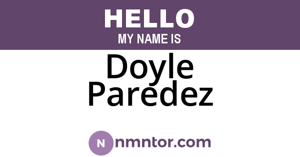 Doyle Paredez
