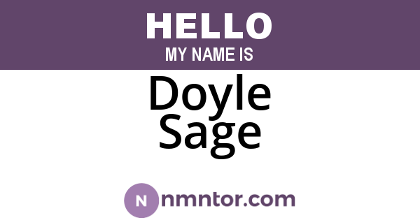 Doyle Sage