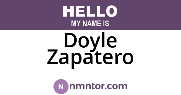 Doyle Zapatero