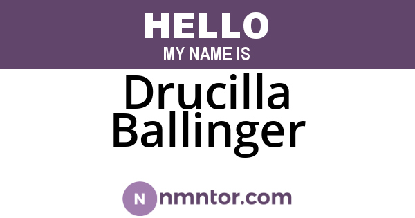 Drucilla Ballinger