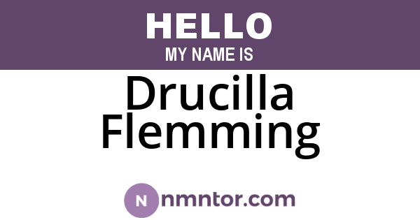 Drucilla Flemming