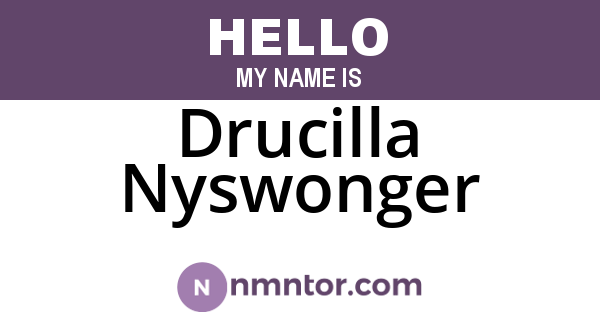 Drucilla Nyswonger