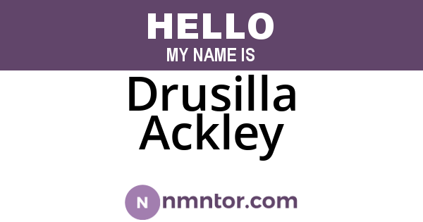 Drusilla Ackley