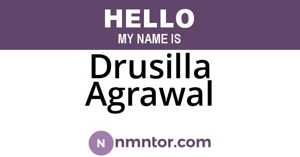 Drusilla Agrawal