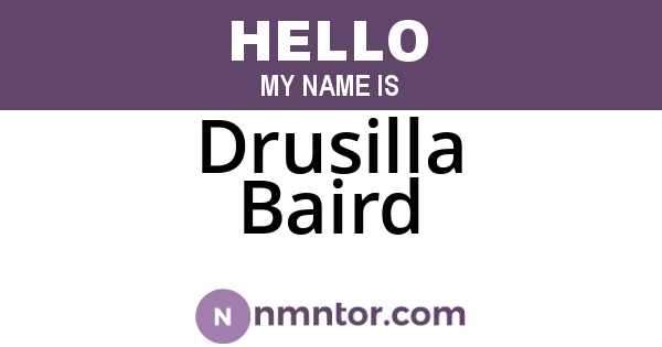 Drusilla Baird