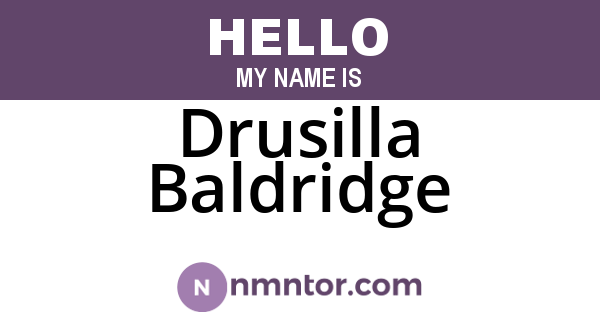 Drusilla Baldridge