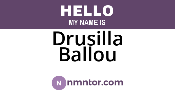 Drusilla Ballou