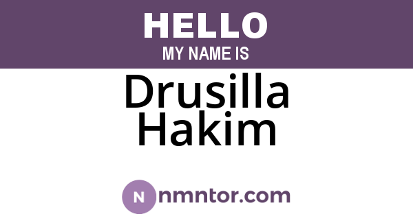 Drusilla Hakim