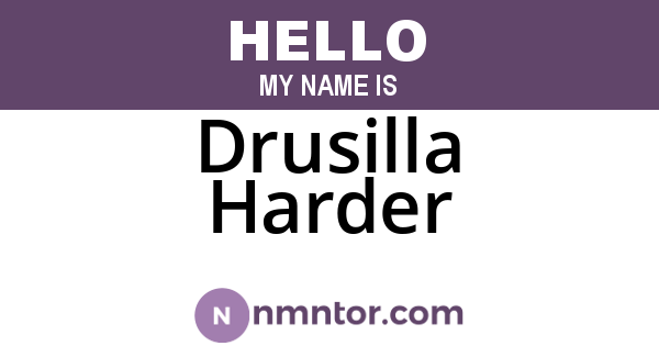 Drusilla Harder