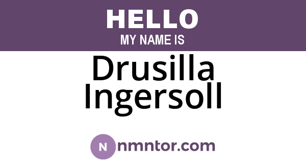 Drusilla Ingersoll