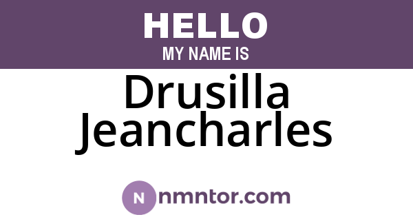 Drusilla Jeancharles