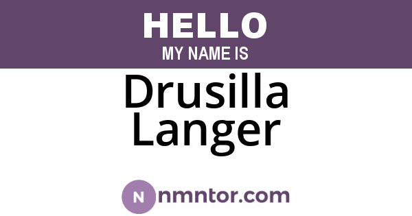 Drusilla Langer