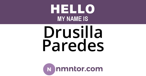 Drusilla Paredes