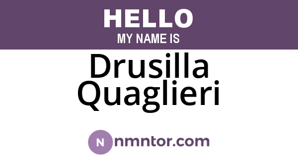 Drusilla Quaglieri