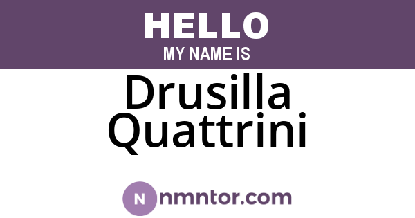Drusilla Quattrini