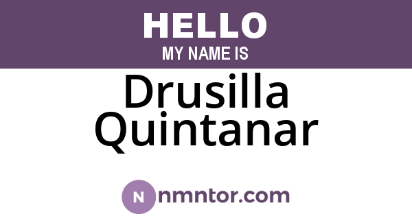 Drusilla Quintanar