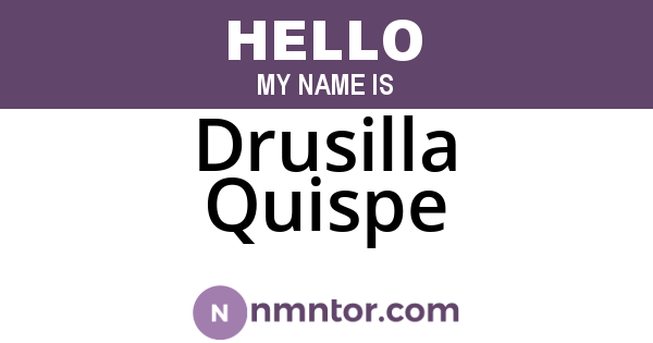 Drusilla Quispe