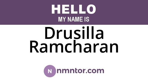 Drusilla Ramcharan