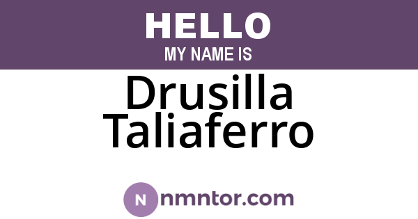 Drusilla Taliaferro