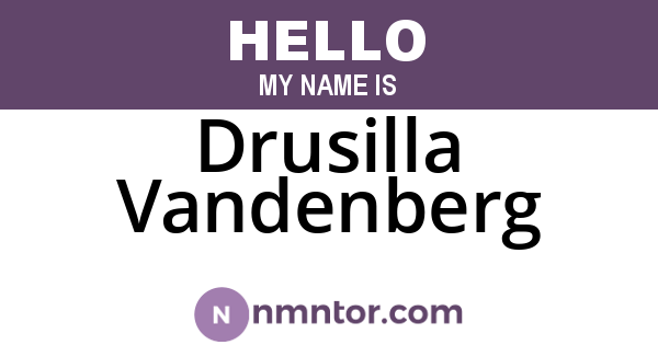 Drusilla Vandenberg