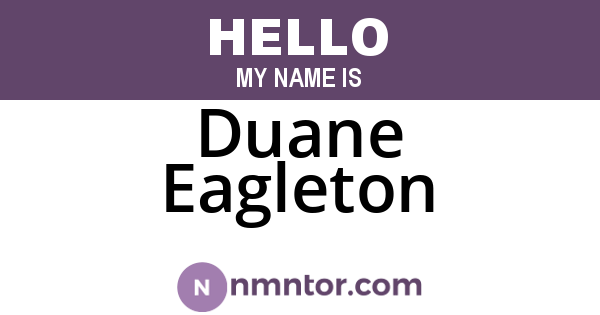Duane Eagleton