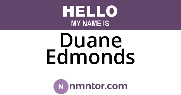 Duane Edmonds