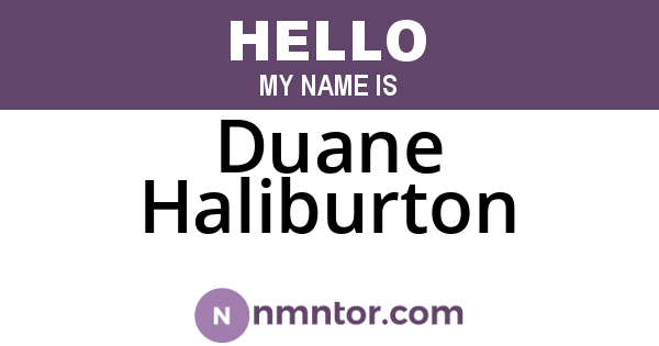 Duane Haliburton