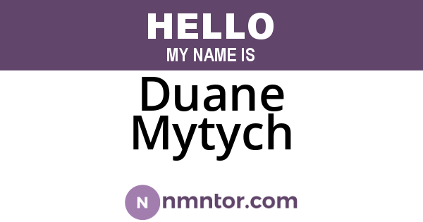 Duane Mytych