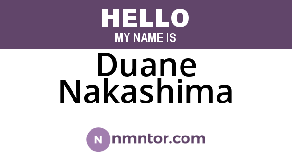 Duane Nakashima