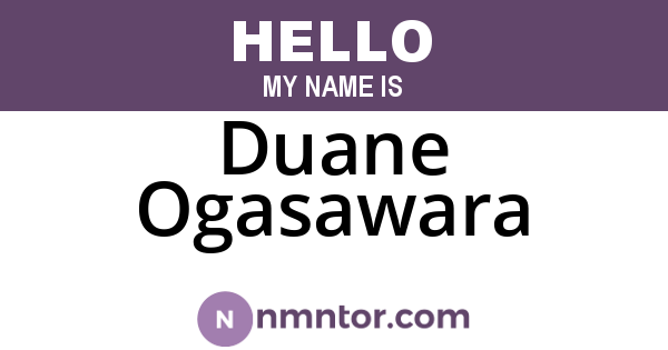 Duane Ogasawara