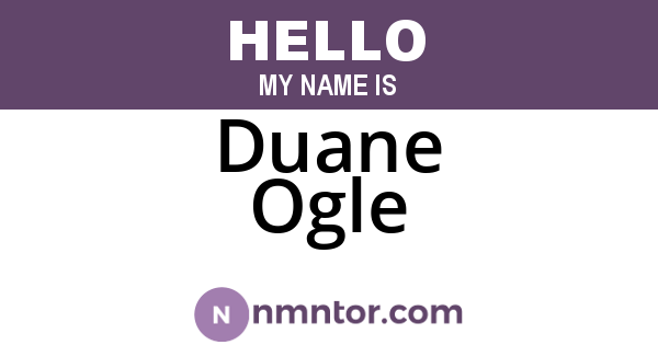 Duane Ogle