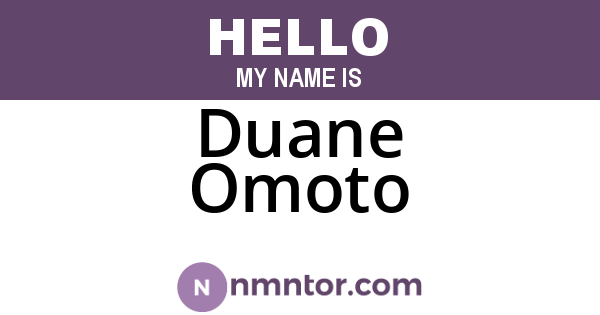 Duane Omoto