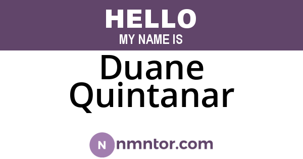 Duane Quintanar