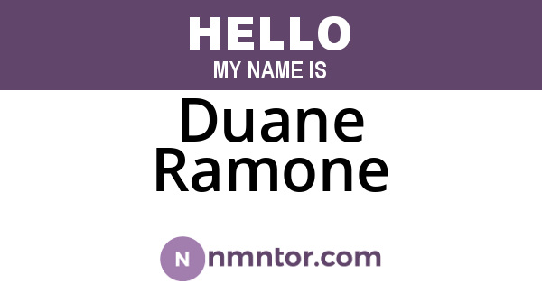 Duane Ramone