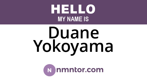 Duane Yokoyama