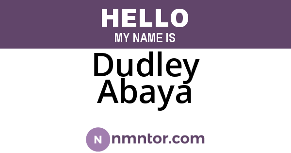 Dudley Abaya