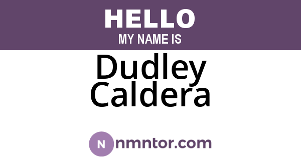 Dudley Caldera