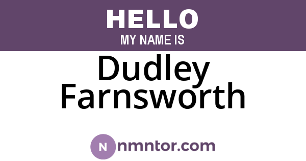 Dudley Farnsworth