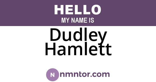 Dudley Hamlett