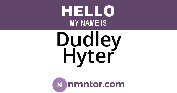 Dudley Hyter