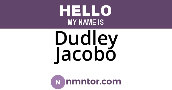 Dudley Jacobo