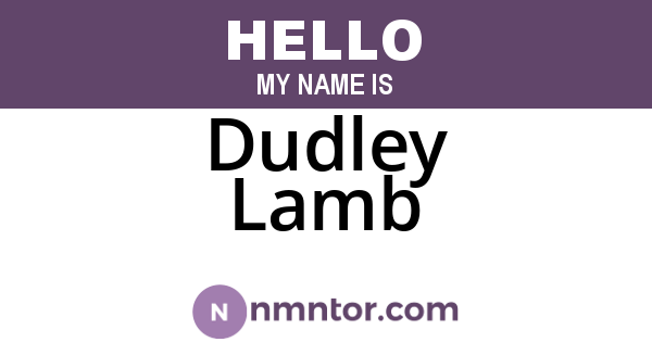 Dudley Lamb