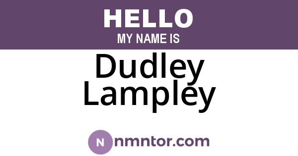Dudley Lampley