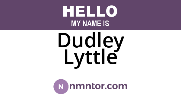 Dudley Lyttle