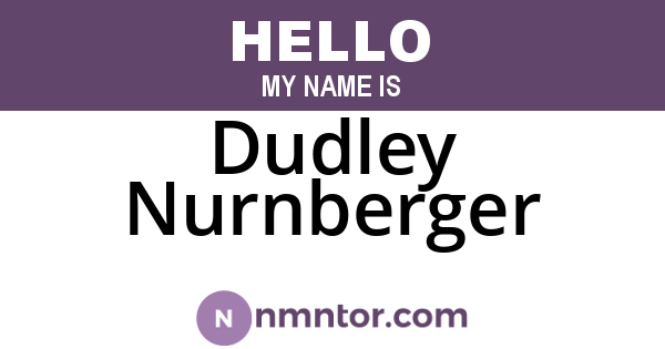 Dudley Nurnberger