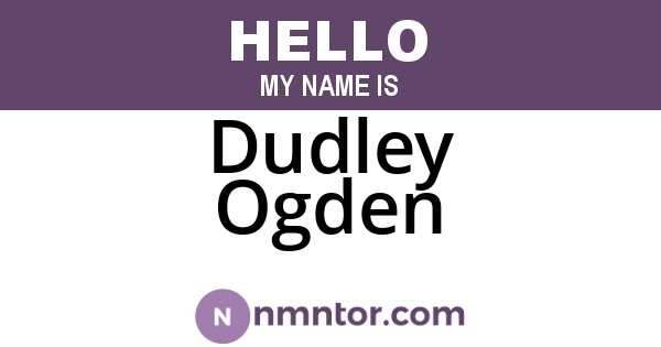 Dudley Ogden