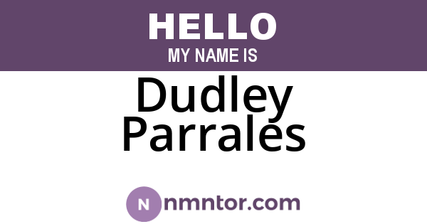 Dudley Parrales
